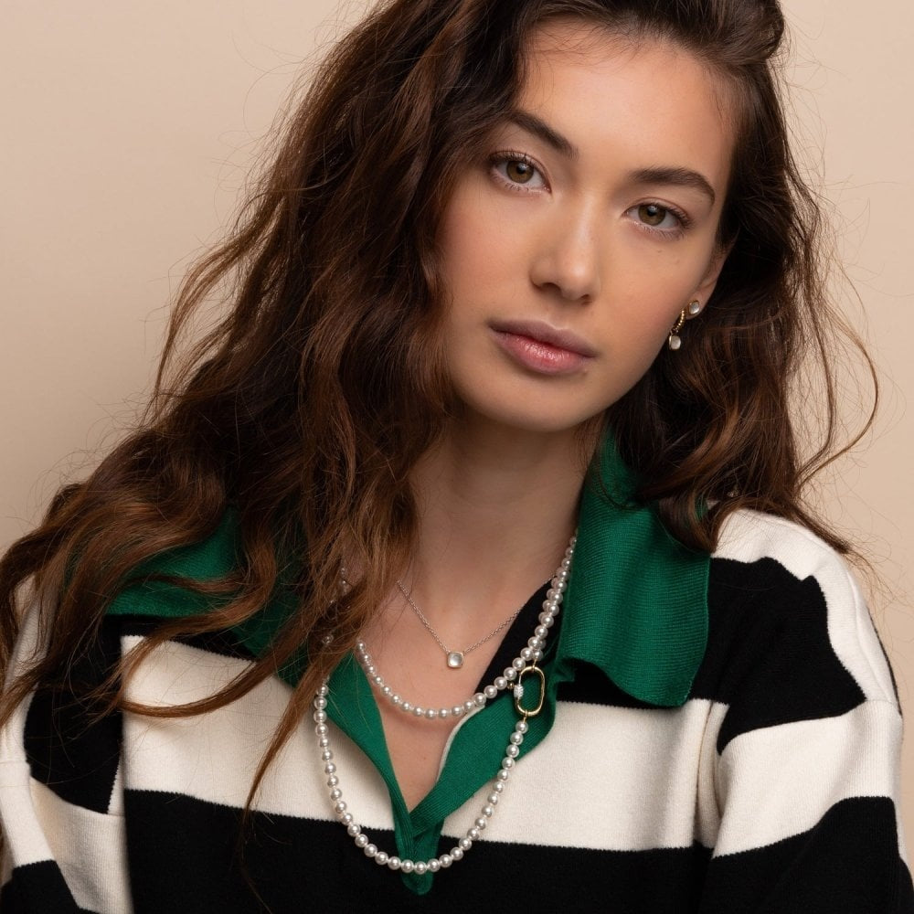 MILANO LONG PEARL NECKLACE WHICH CAN BE WORN AS DOUBLE NECKLACE
