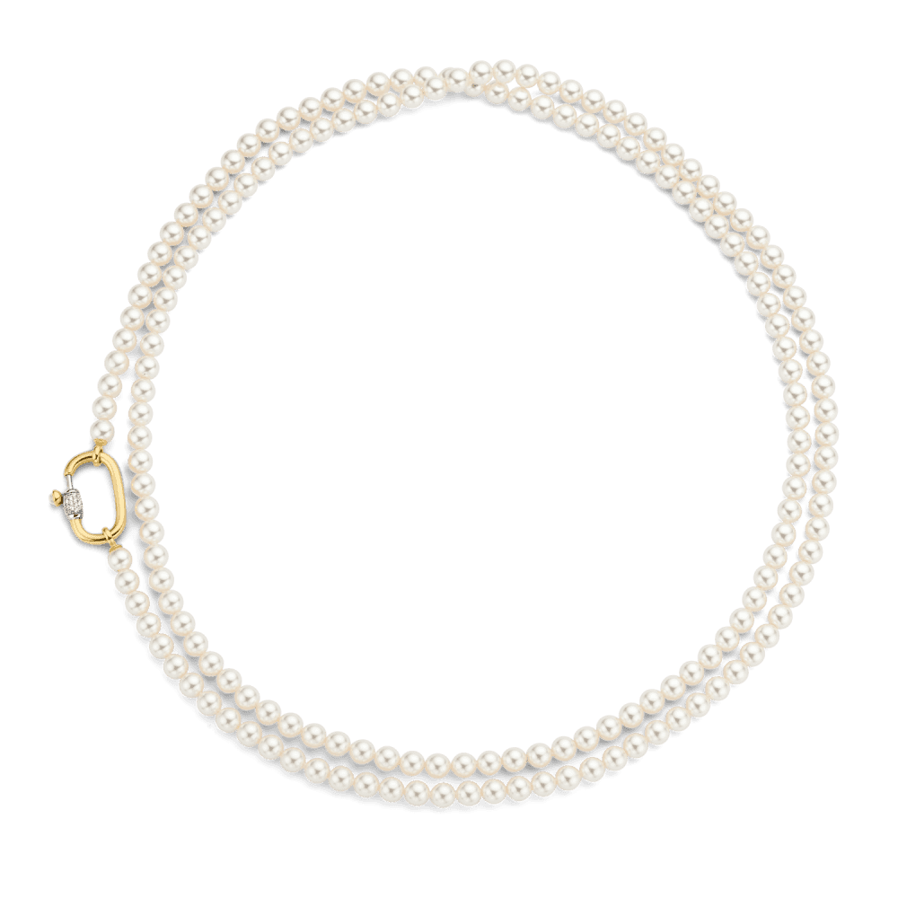 MILANO LONG PEARL NECKLACE WHICH CAN BE WORN AS DOUBLE NECKLACE