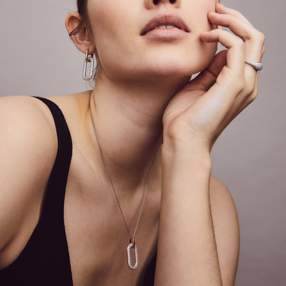 MILANO OPEN PAVE ZIRCONIA PENDANT
