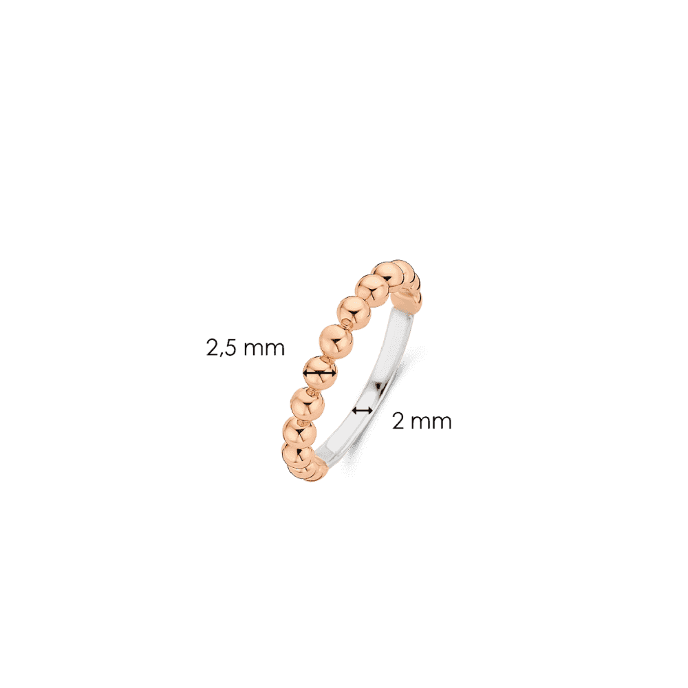 MILANO ROSE GOLD STERLING SILVER BUBBLE RING