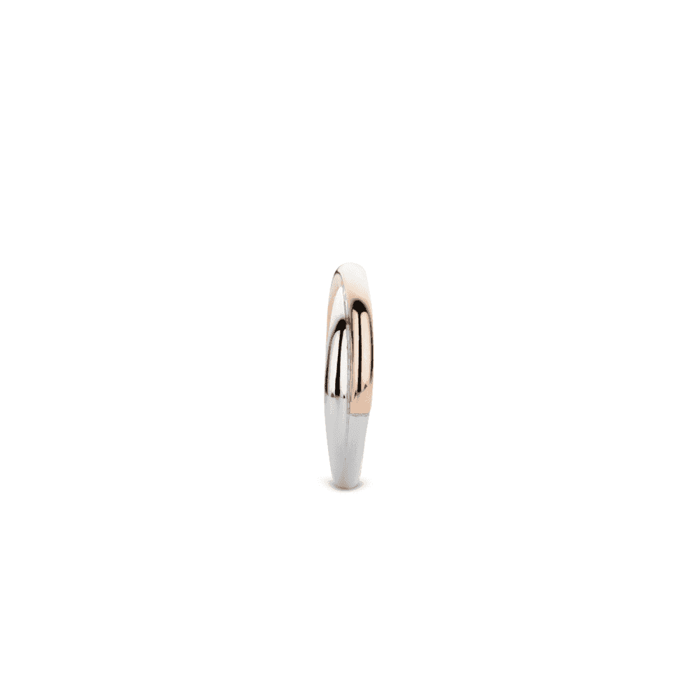 MILANO ROSE GOLD & STERLING SILVER CROSSOVER RING