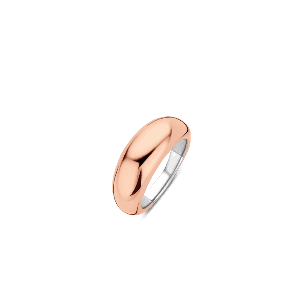 MILANO ROSE GOLD STERLING SILVER PLAIN SHINY RING