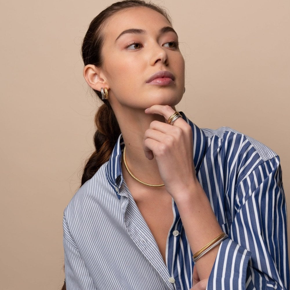 MILANO STERLING SILVER BRAIDED RING