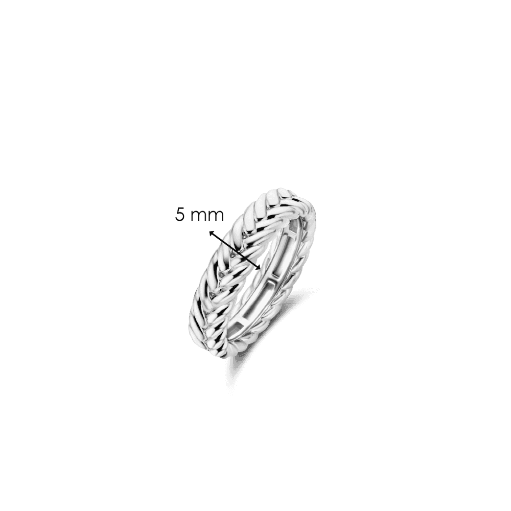 MILANO STERLING SILVER BRAIDED RING