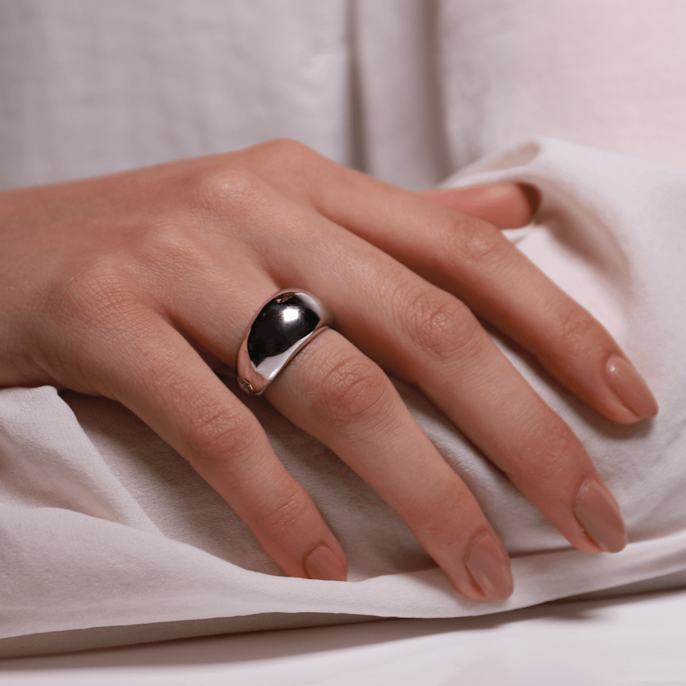 MILANO STERLING SILVER CHUNKY PLAIN SILVER RING
