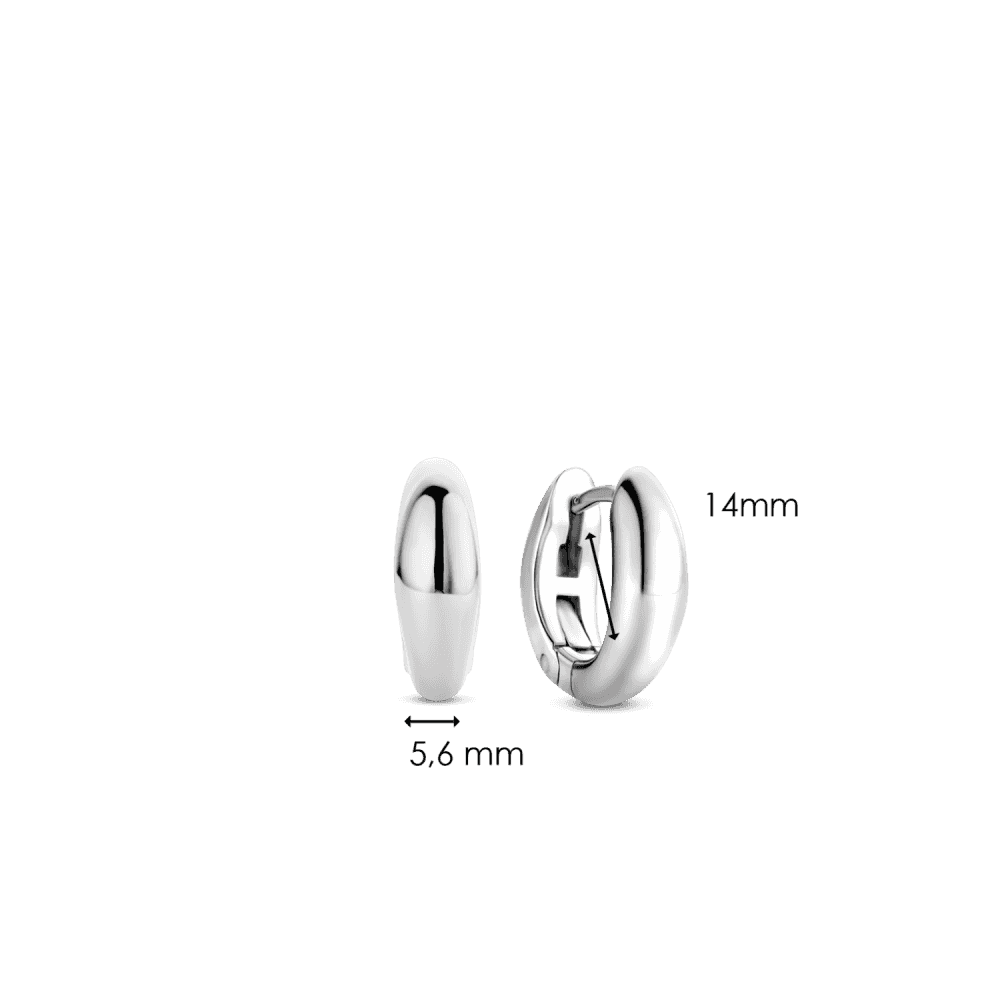 MILANO STERLING SILVER HUGGIE STYLE EARRINGS
