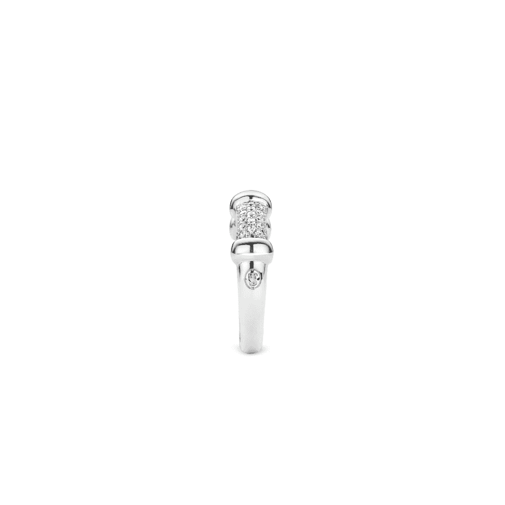 MILANO STERLING SILVER PAVE ZIRCONIA RING