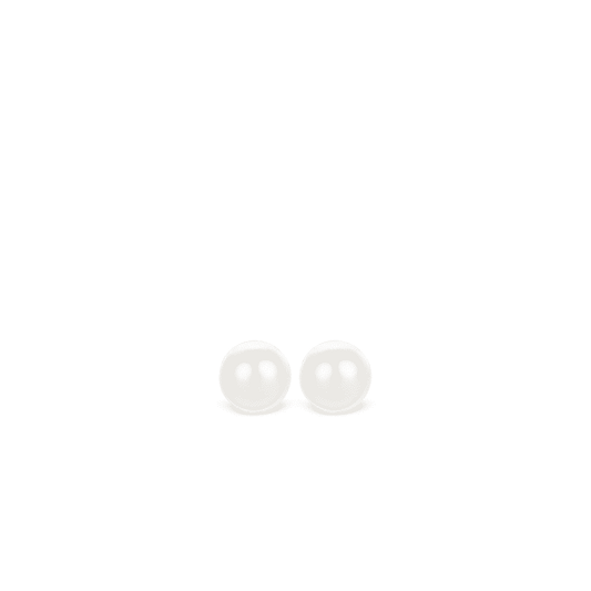 MILANO STERLING SILVER PEARL STUD EARRINGS