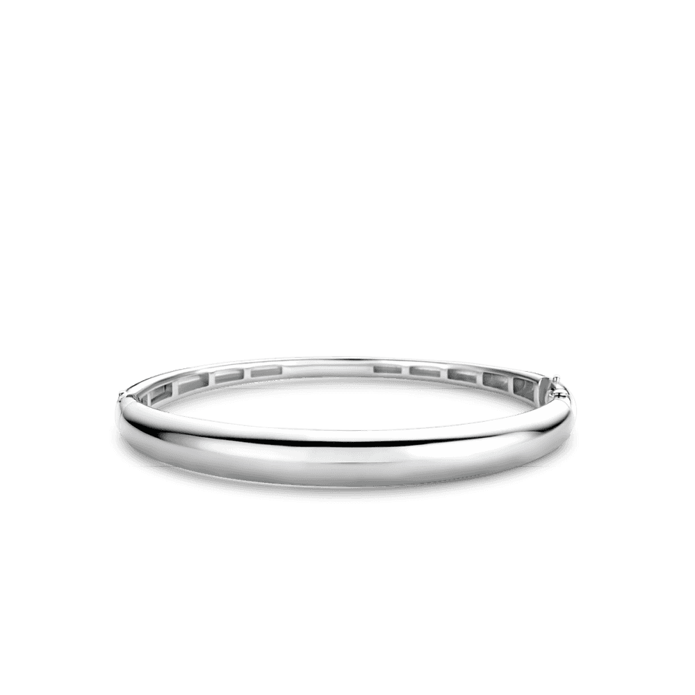 MILANO STERLING SILVER PLAIN BANGLE WITH SHINY FINISH