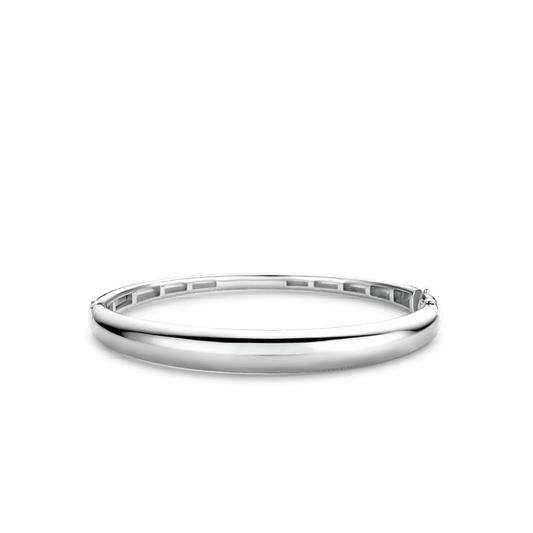 MILANO STERLING SILVER PLAIN BANGLE WITH SHINY FINISH