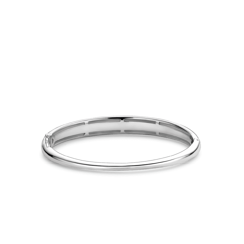 MILANO STERLING SILVER PLAIN BANGLE WITH SHINY FINISH