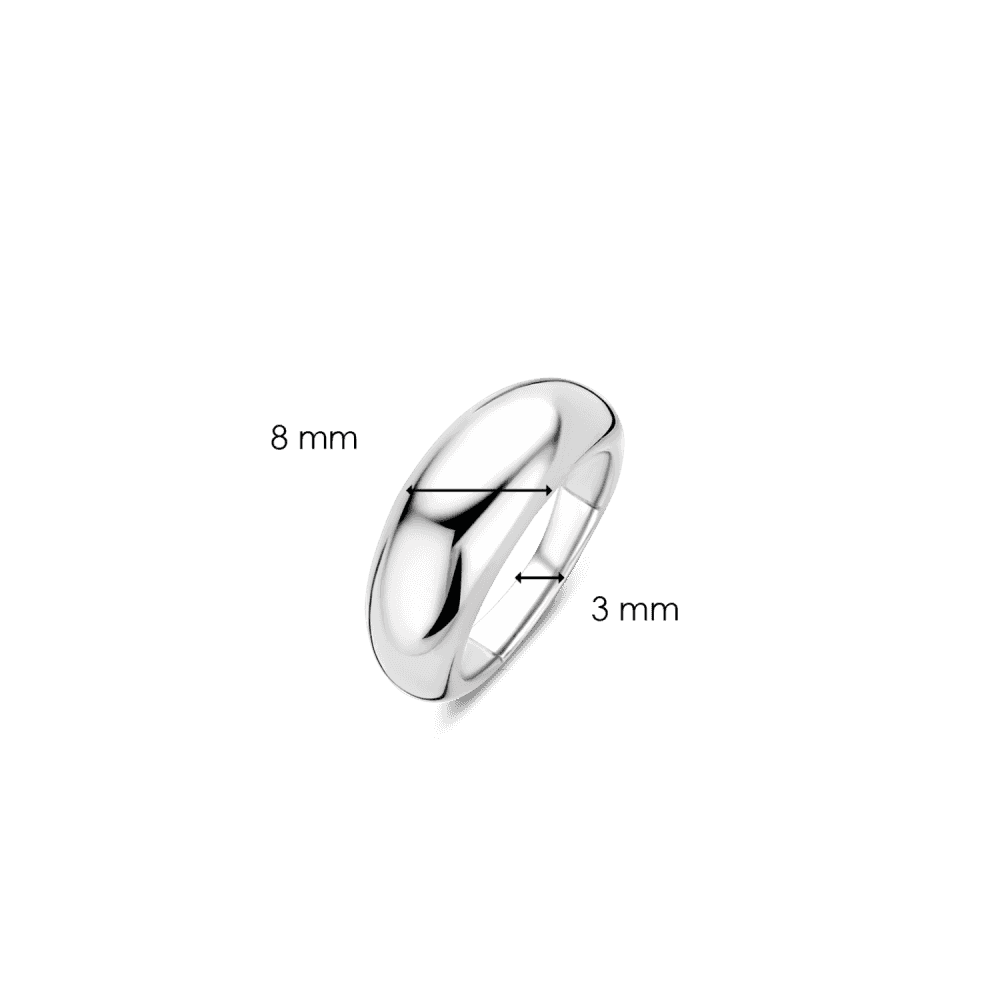 MILANO STERLING SILVER PLAIN SHINY RING