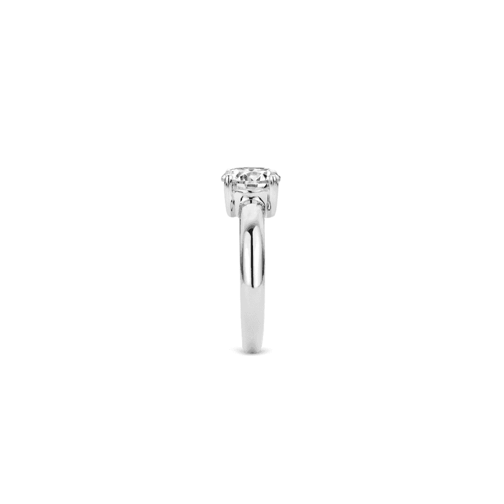 MILANO STERLING SILVER SOLITAIRE ZIRCONIA RING