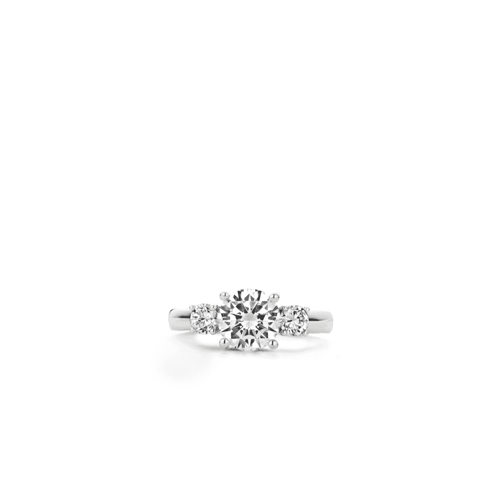 MILANO STERLING SILVER THREE STONE ZIRCONIA RING