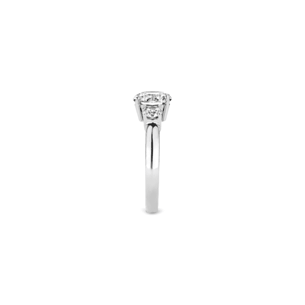 MILANO STERLING SILVER THREE STONE ZIRCONIA RING