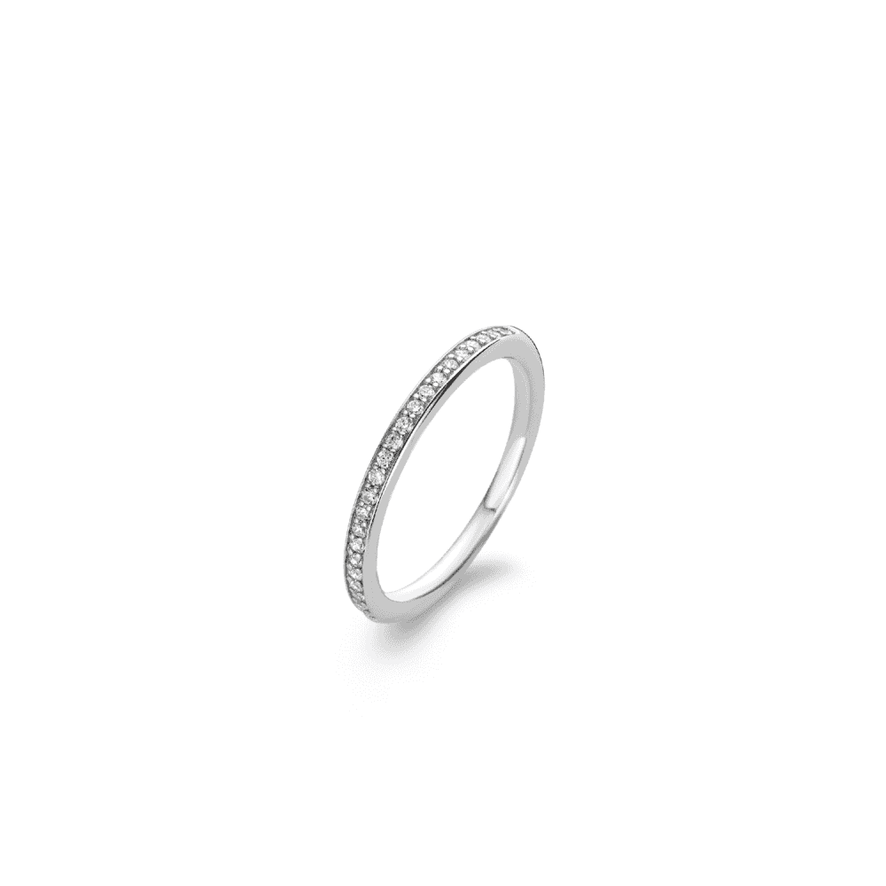 MILANO STERLING SILVER ZIRCONIA BAND