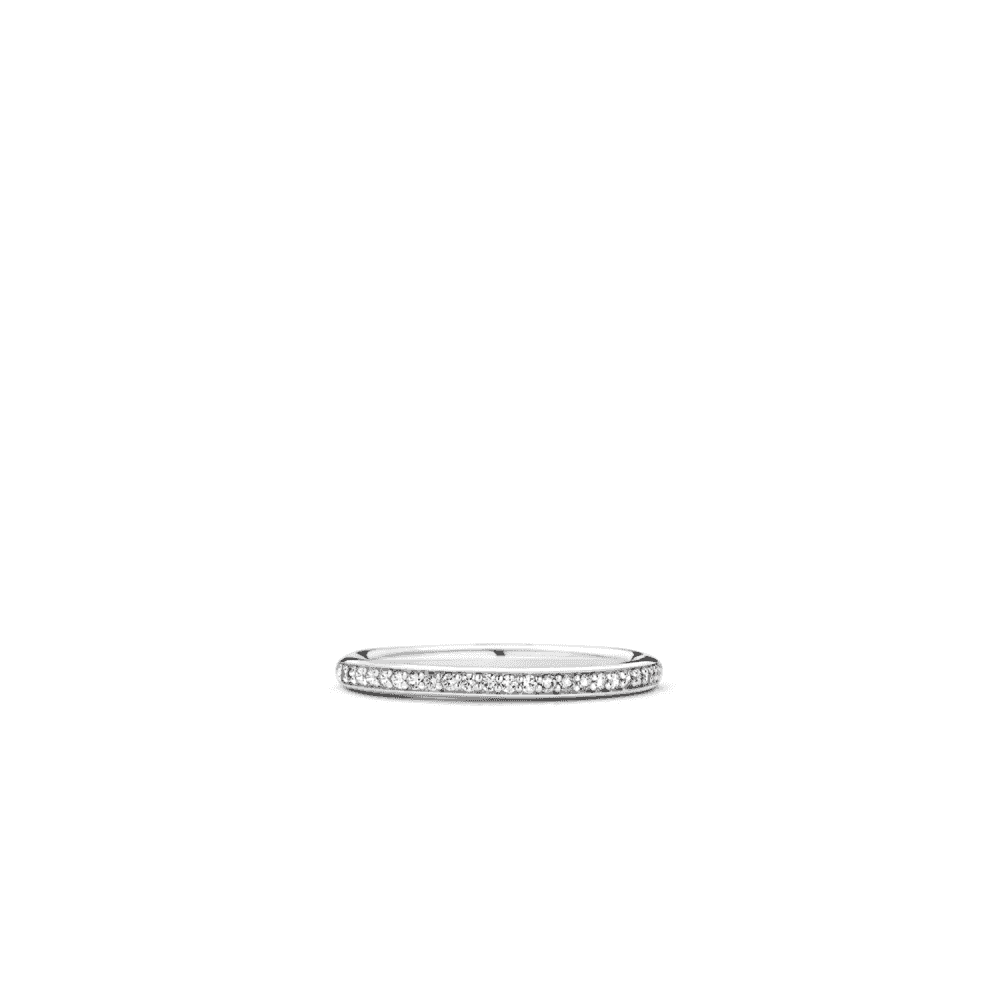 MILANO STERLING SILVER ZIRCONIA BAND