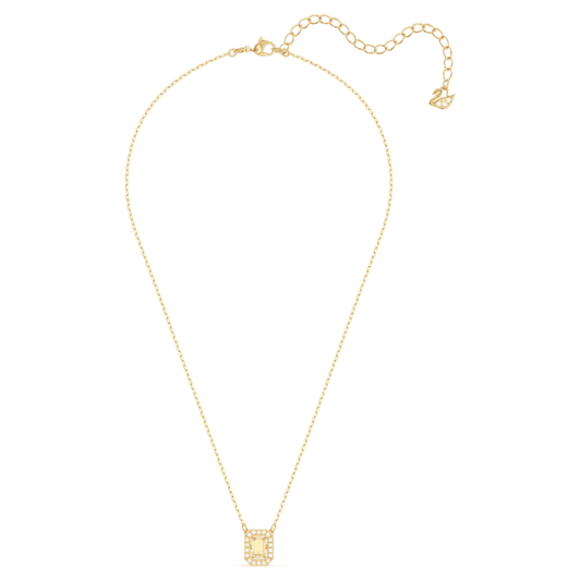 MILLENIA GOLD OCTOGANAL SHAPED PENDANT WITH YELLOW SWAROVSKI CRYSTAL