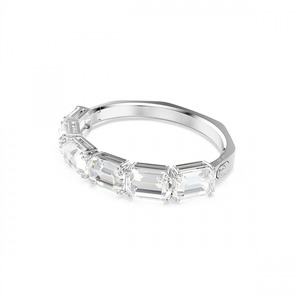MILLENIA OCTAGON CUT STONES RHODIUM FINISHED BANGLE