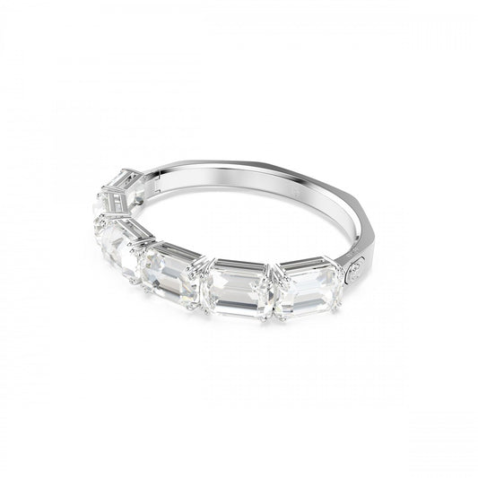 MILLENIA OCTAGON CUT STONES RHODIUM FINISHED BANGLE