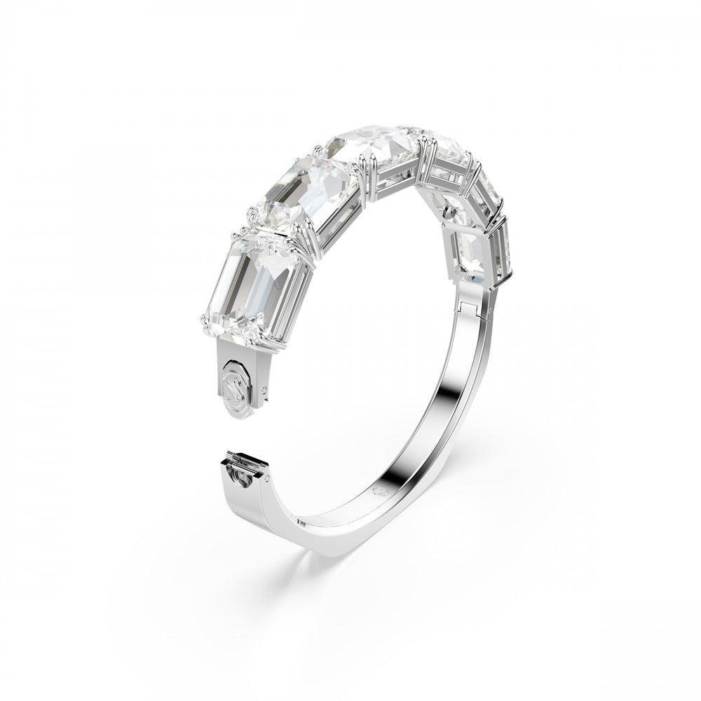 MILLENIA OCTAGON CUT STONES RHODIUM FINISHED BANGLE