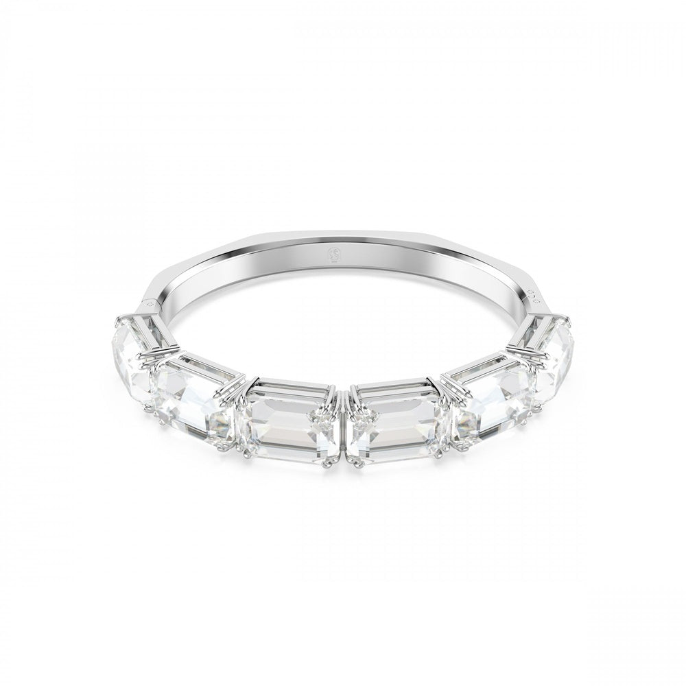 MILLENIA OCTAGON CUT STONES RHODIUM FINISHED BANGLE
