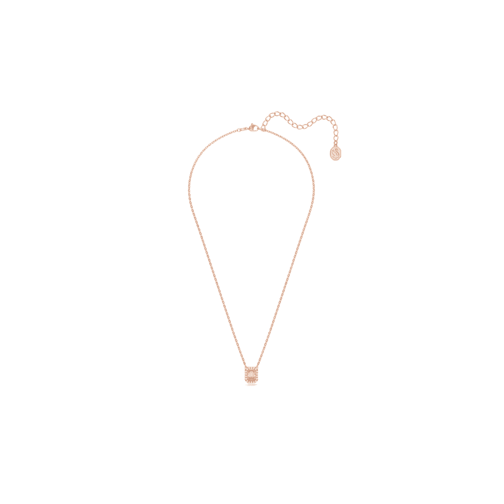 MILLENIA OCTOGONAL ROSE GOLD PINK CRYSTAL NECKLACE
