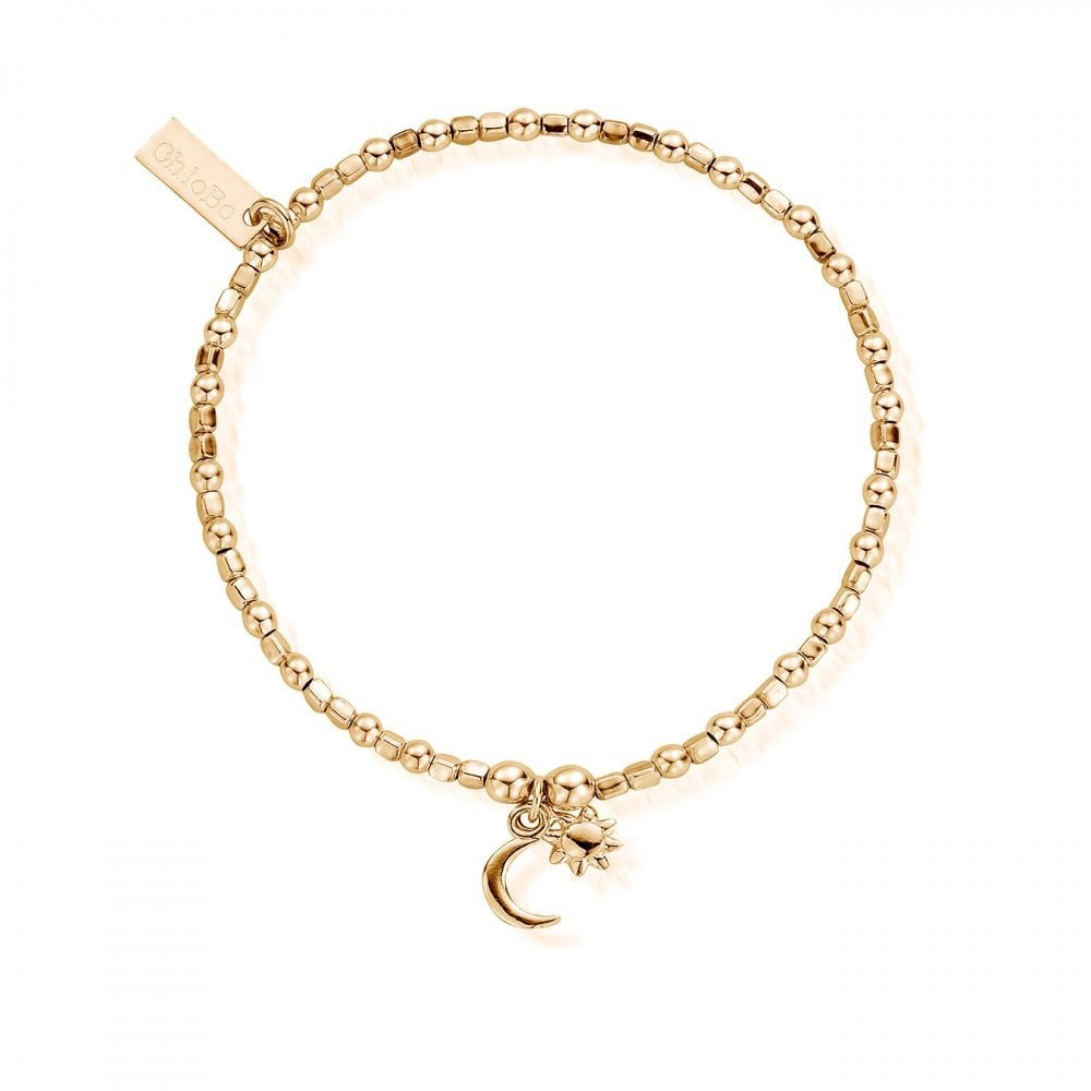 MINI CUBE DAINTY MOON & SUN BRACELET