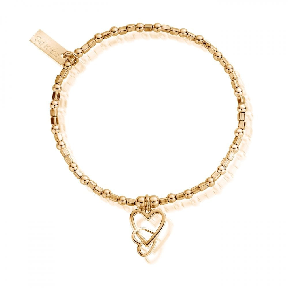 MINI CUBE INTERLOCKING LOVE HEART BRACELET