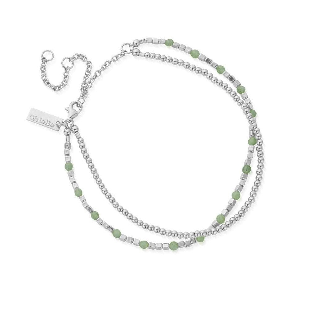 MINI CUTE AND AVENTURINE ANKLE BRACELET