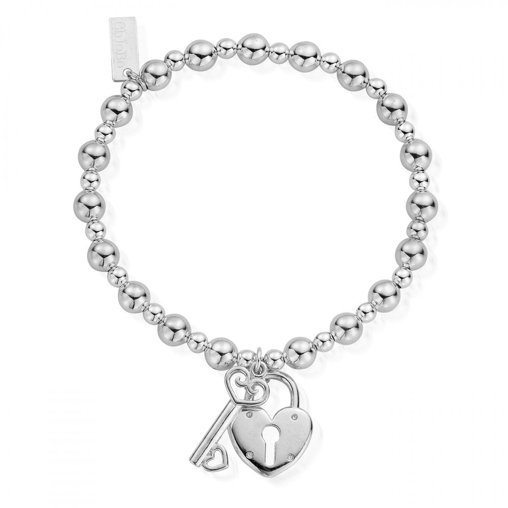 MINI SMALL BALL LOCK & KEY BRACELET