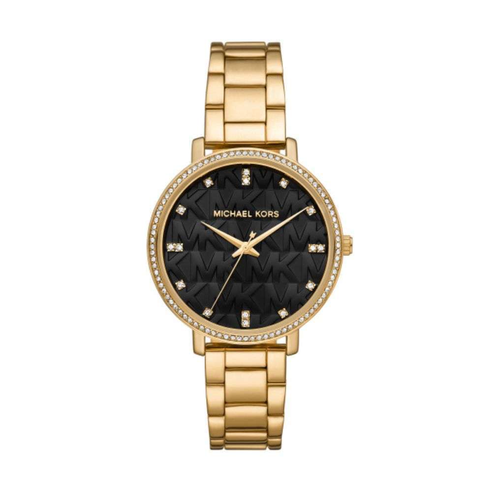 Michael Kors Pyper MK Dial Ladies Gold Stainless Steel Watch