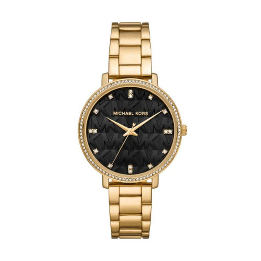 Michael Kors Pyper MK Dial Ladies Gold Stainless Steel Watch