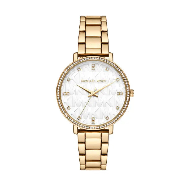 Michael Kors Pyper MK Dial Ladies Gold Stainless Steel Watch
