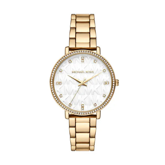 Michael Kors Pyper MK Dial Ladies Gold Stainless Steel Watch