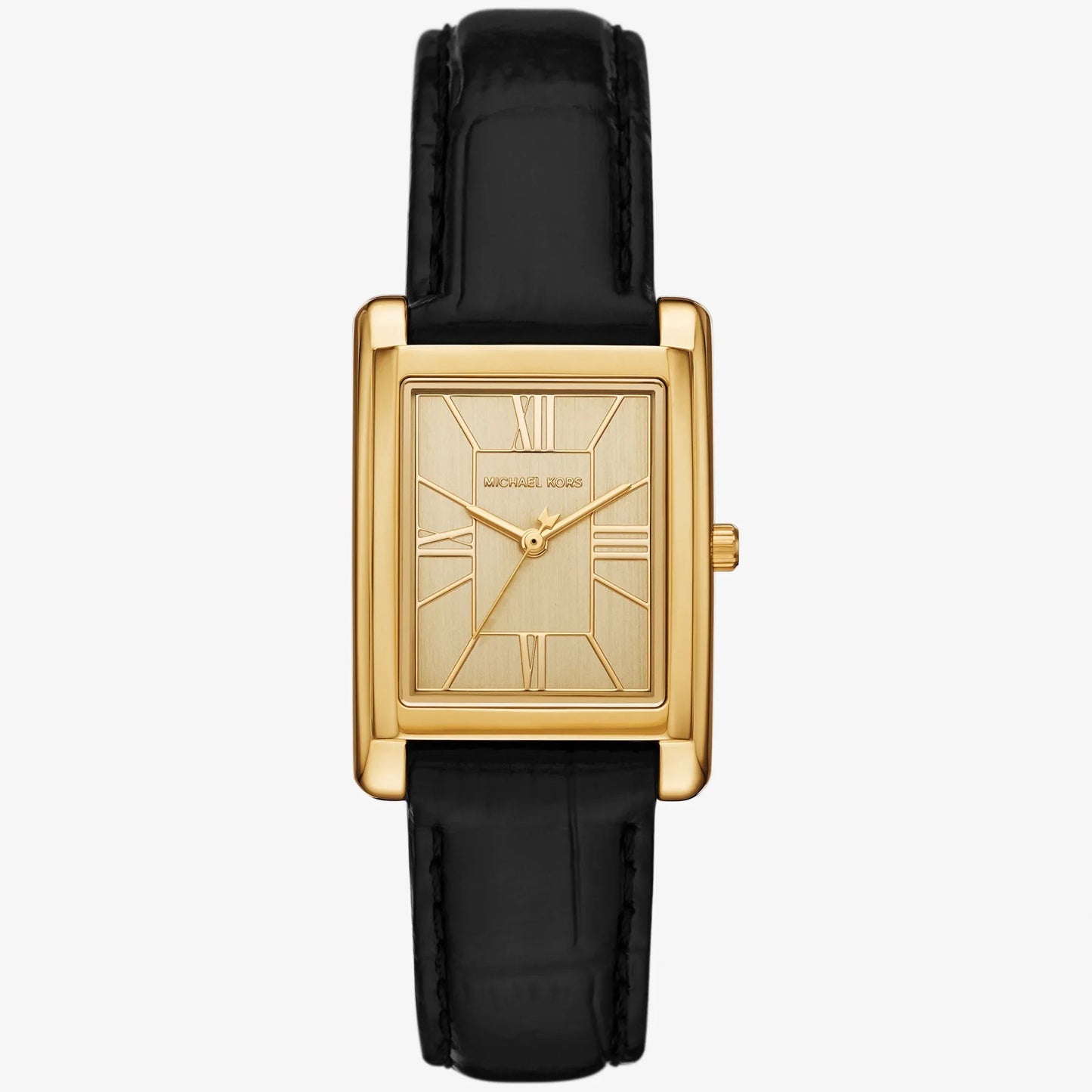 Michael Kors Essex Ladies Black Crocodile Leather Watch