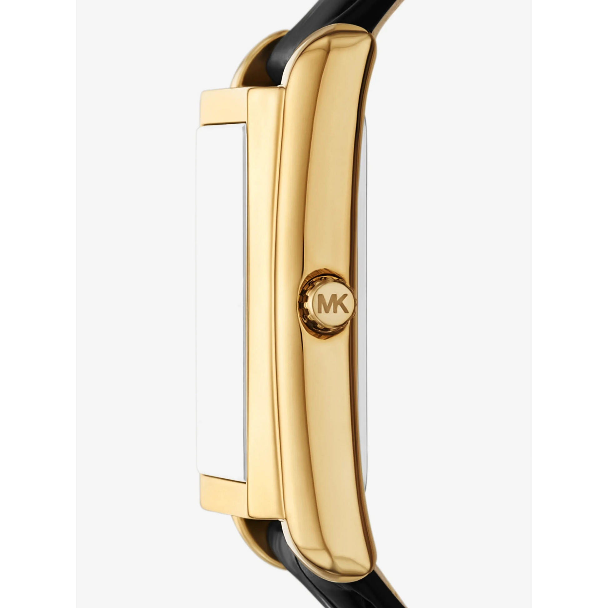 Michael Kors Essex Ladies Black Crocodile Leather Watch