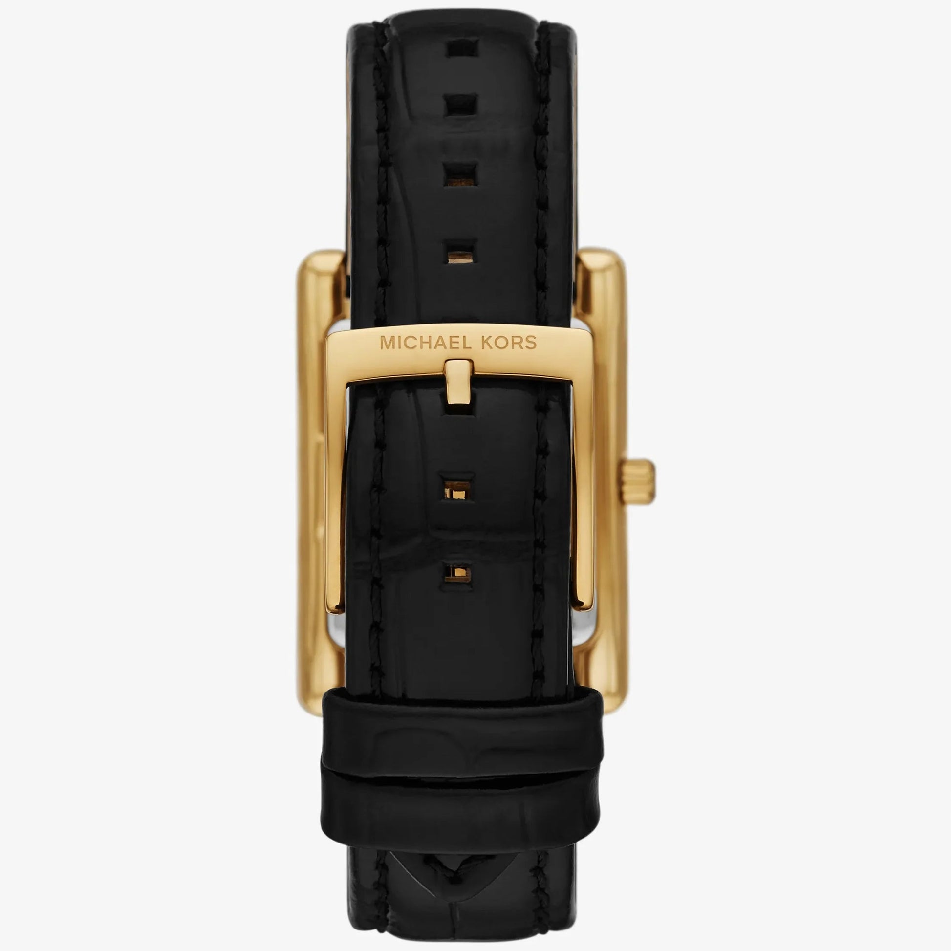 Michael Kors Essex Ladies Black Crocodile Leather Watch