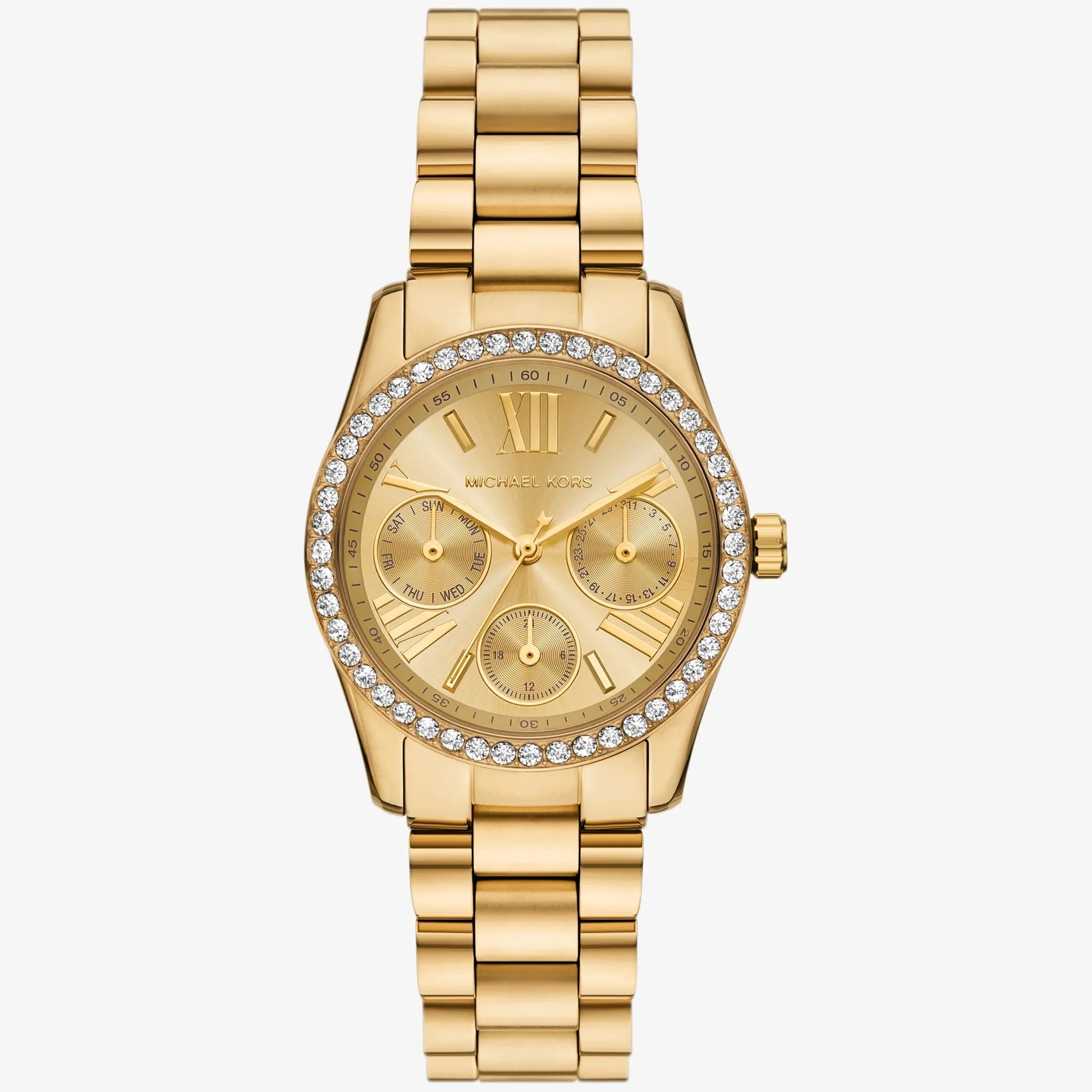 Michael Kors Mini Lexington Pavé Ladies Gold Stainless Steel Watch