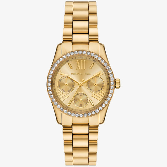 Michael Kors Mini Lexington Pavé Ladies Gold Stainless Steel Watch