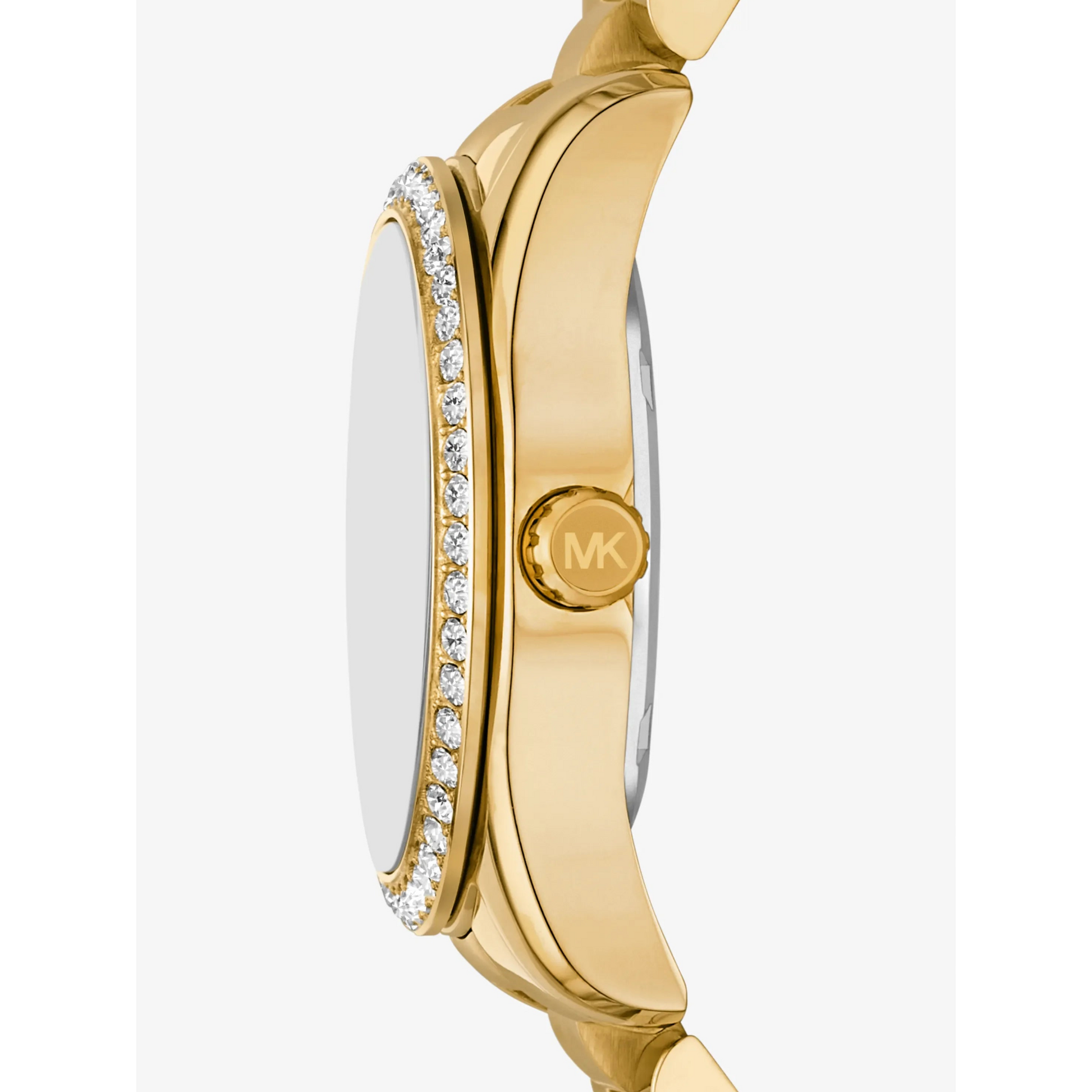 Michael Kors Mini Lexington Pavé Ladies Gold Stainless Steel Watch