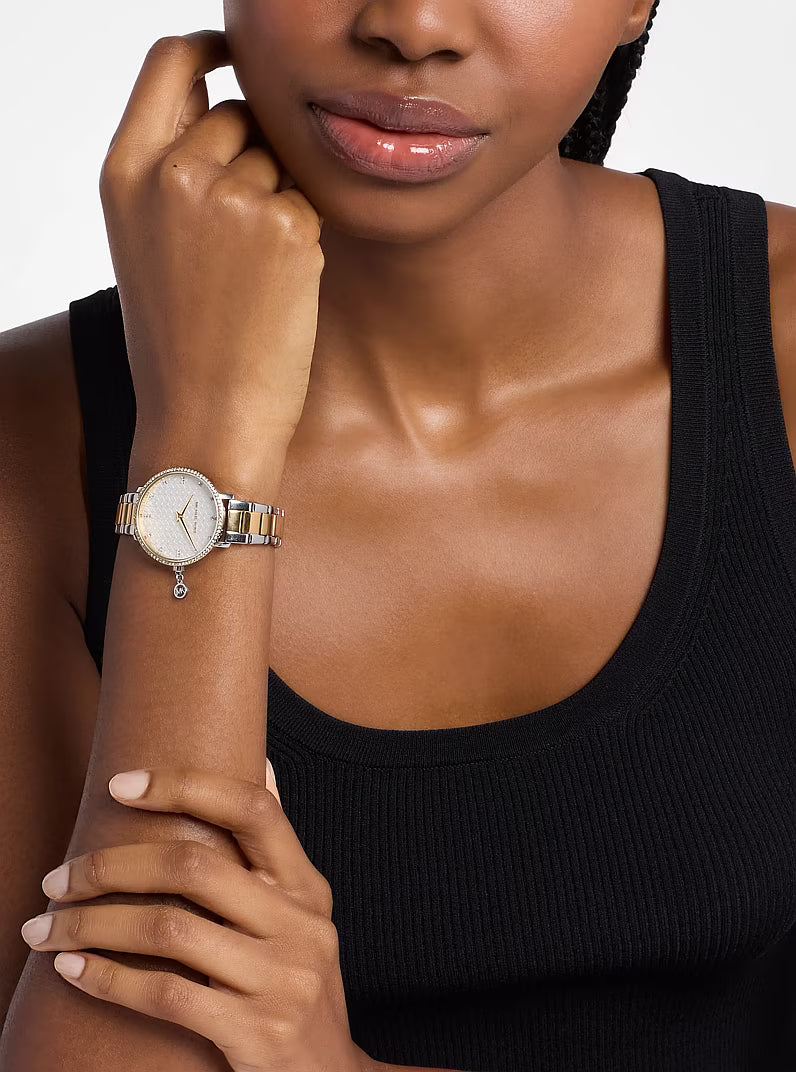 MK PYPER LADIES TWO-TONED STAINLESS STEEL WATCH