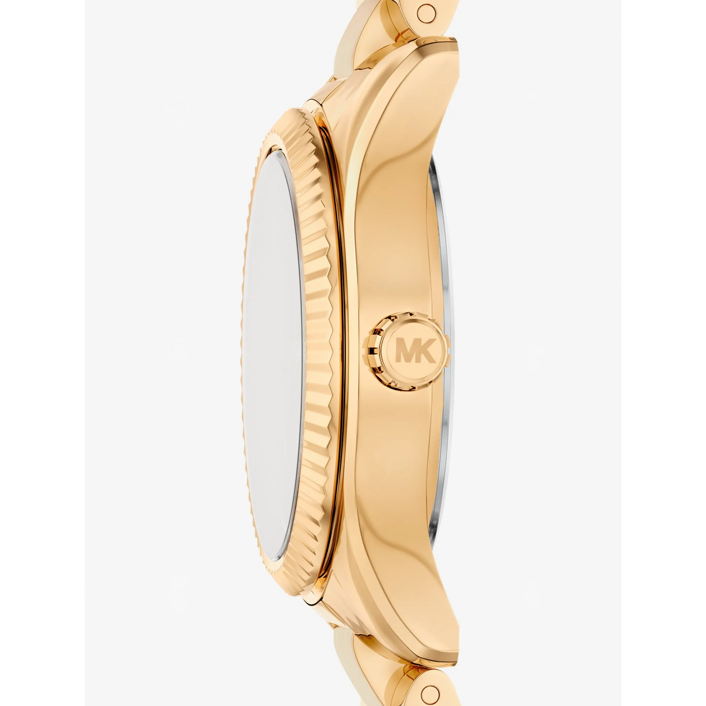 MK LEXINGTON BROWN DIAL LADIES GOLD STAINLESS STEEL WATCH