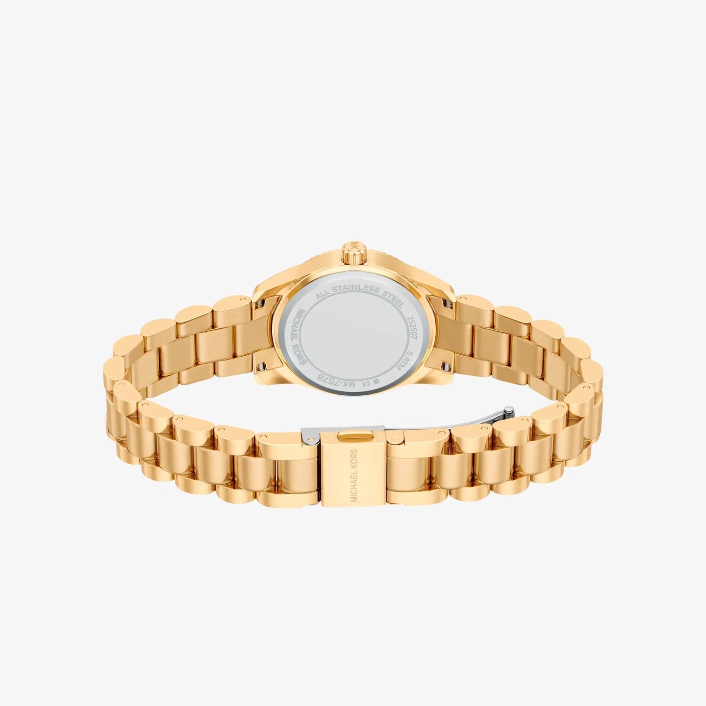MK LEXINGTON BROWN DIAL LADIES GOLD STAINLESS STEEL WATCH