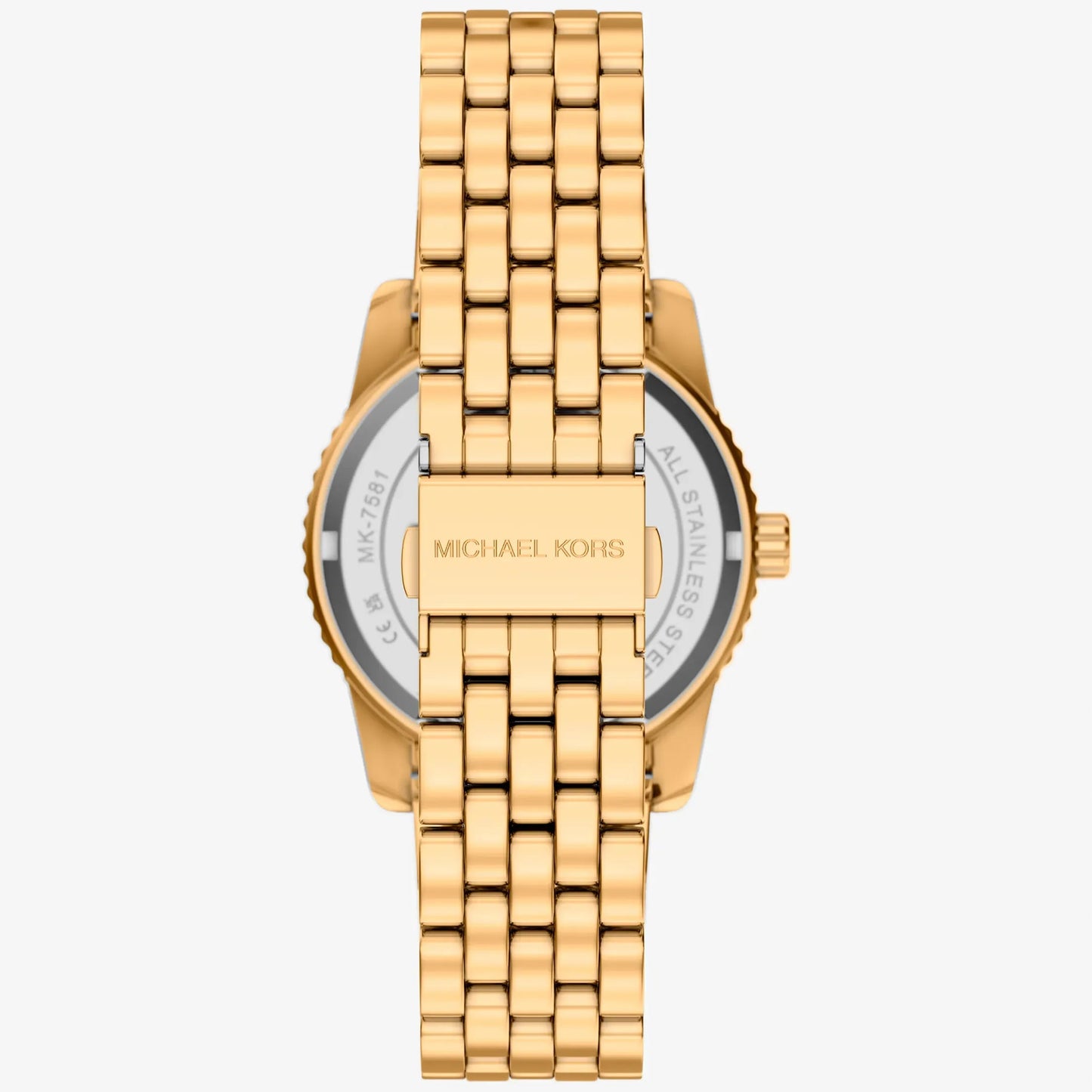 MK BRYANT BROWN DIAL LADIES GOLD STAINLESS STEEL WATCH