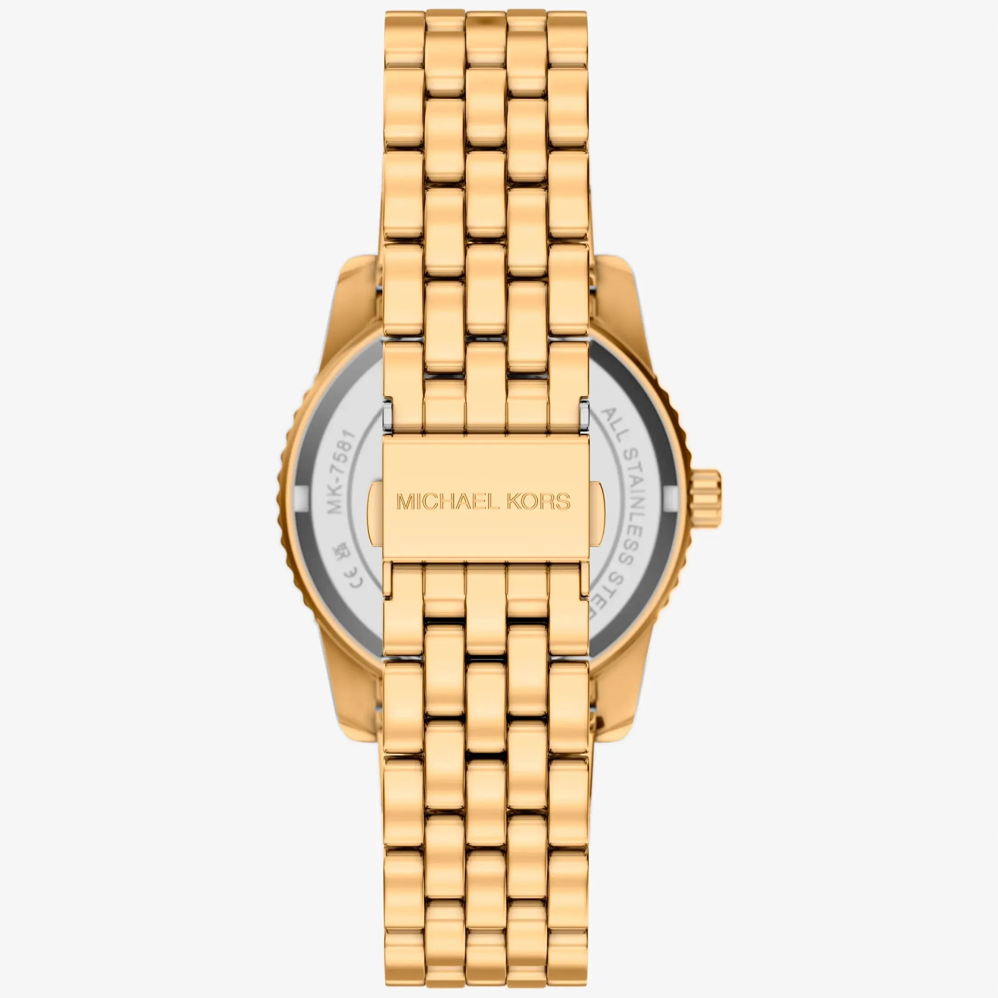 MK BRYANT BROWN DIAL LADIES GOLD STAINLESS STEEL WATCH