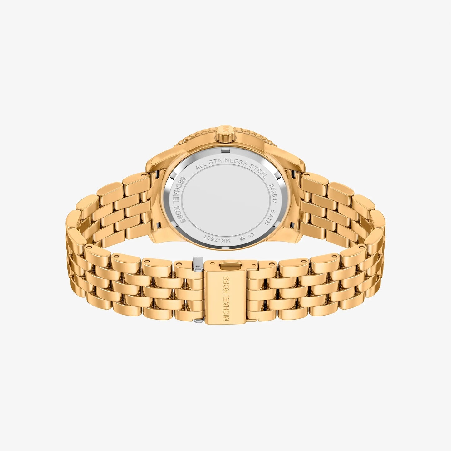 MK BRYANT BROWN DIAL LADIES GOLD STAINLESS STEEL WATCH