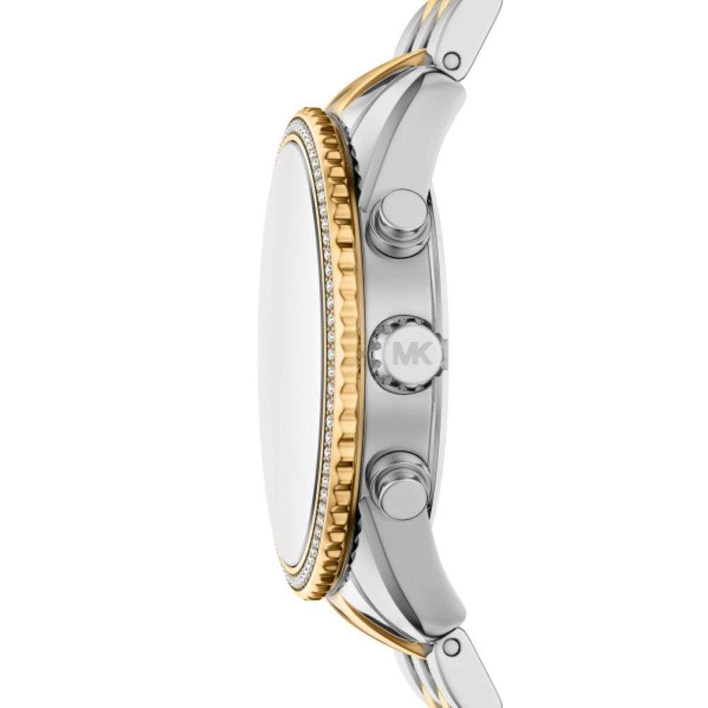 MK BRYANT PAVE TURQ DIAL LADIES TWO-TONED STAINLESS STEEL WATCH