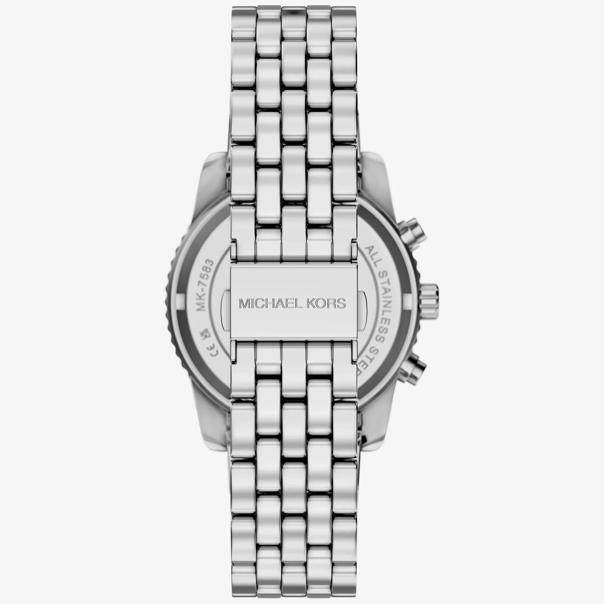 MK BRYANT PAVE GREEN DIAL LADIES STAINLESS STEEL WATCH