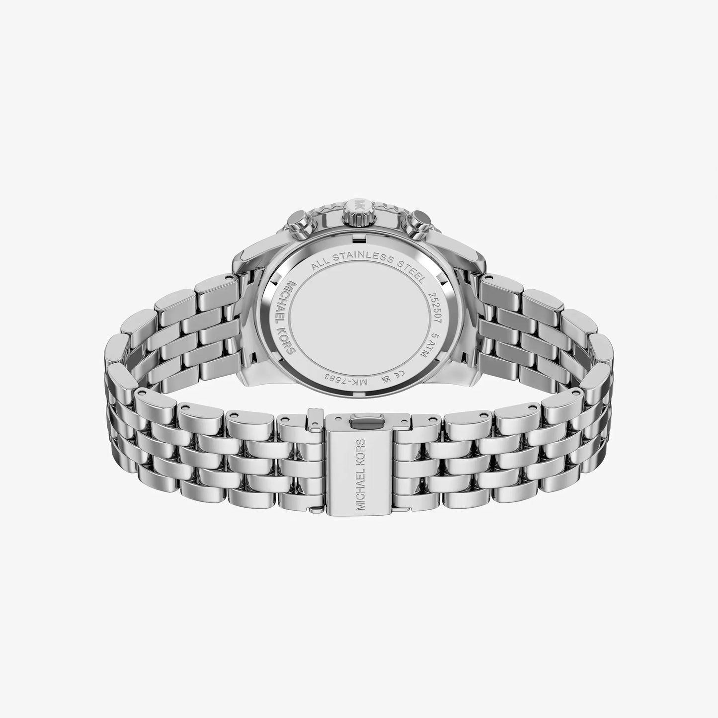 MK BRYANT PAVE GREEN DIAL LADIES STAINLESS STEEL WATCH